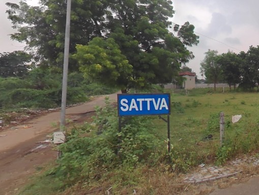Plot 2 before restoration — October 2022 street view with Sattva signage